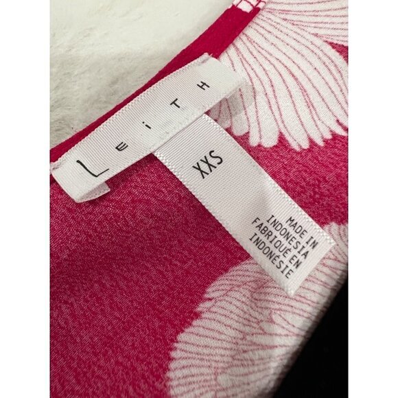 NWT Leith Size XXS Pink / Red Beetroot Linear Floral Dress MSRP $49 - Picture 11 of 11